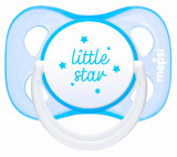 Mepsi Соска-пустышка латексная "Little star" классическая 0+ mini / цвет голубой