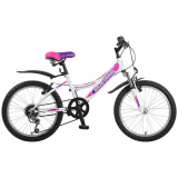 Велосипед подростковый MTB 20"  Mustang Avalanche 1100 / 6 ск / белый + розовый