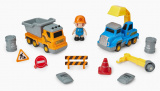 Happy Baby Игрушечная дорожная техника Magnetic Engineer Set, цвет / желтый-голубой (blue and yellow)