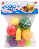 Помогаю Маме Набор продуктов для резки на липучках, 16 предметов, PT-01358