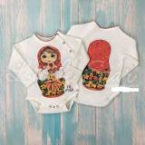 Little star Боди "Асим" Матрешка с баранками" / интерлок / рост 62 / 0-3 мес
