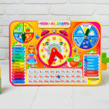WoodLand Toys Календарь обучающий "Яркие часы", из дерева