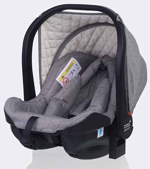 MowBaby Коляска 3 в 1 Zoom PU / цвет Silver Grey (серый, рама серебро)