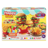 Набор для лепки с формочками бургер и картошка, 24 см HAPPY DOH в кор.8шт 398683