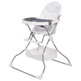 Polini kids  252 Стульчик для кормления  French Teddy/цвет белый-серый