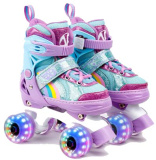 Amarobaby Ролики Disco со светящимися колесами, размер 26-29 / цвет фиолетовый
