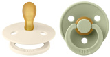 Bibs Набор пустышек латексных Colour Symmetrical, 0+ месяцев Ivory, Sage