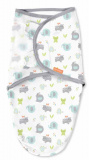 Summer Infant Конверт на липучке SwaddleMe, размер S/M / цвет слоники-бегемотики-лягушки