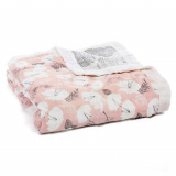 Aden&Anais Одеяло из бамбука Pretty petals soft petals / цвет белый, розовый