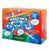 Висма Набор для опытов и экспериментов Юный химик Слайм фабрика. Мята / цвет голубой