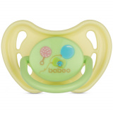 Baboo Соска-пустышка латексная круглая Baby Shower с защитным колпачком 0+