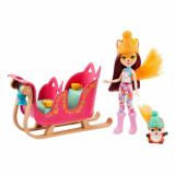 Enchantimals Набор игровой "Рождественские сани" кукла+питомец