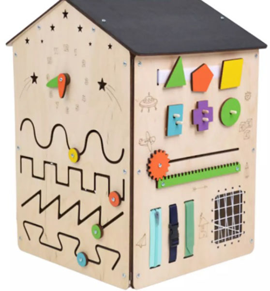 Бизиборд "Большой Домик", 40х55х40 см
