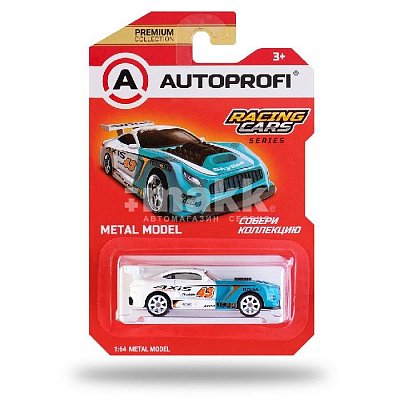 Машинка коллекционная 1:64, Серия Racing Cars, RCN-002, тиффани/белый, 1/64/128
