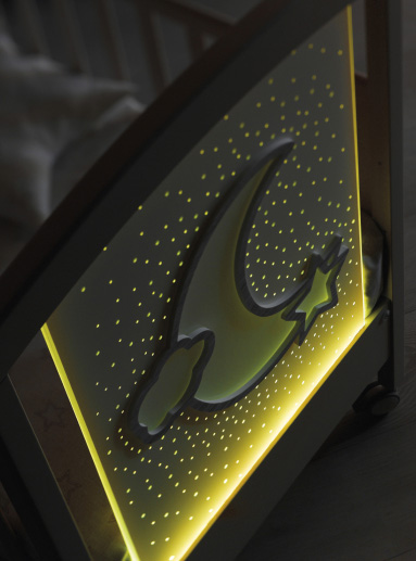 Erbesi Кровать Moon Led / цвет белый