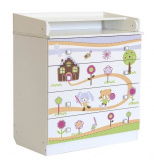 Polini kids Комод Simple 1880 Пряничный домик/ цвет белый