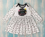 Little star Платье для девочки "Детка, Ты просто космос" 3 года / цвет белый (звезды)