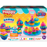 Набор для лепки с формочками этажерка с пирожными, 24 см HAPPY DOH в кор.8шт 398687