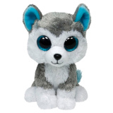 TY Мягкая игрушка Beanie Boo's Собачка Slush / цвет белый, серый