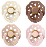 Bibs Набор пустышек Boheme, латекс, с 0 месяцев Ivory, Blush, Woodchuck, Blossom