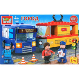 Город мастеров Конструктор "Авария: троллейбус+трамвай", с фигурками, 175 деталей