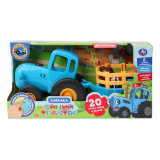 Умка Каталка С ПРИЦЕПОМ + лошадка 20 песен,фраз, звуков СИНИЙ ТРАКТОР в кор. ,в кор.24шт