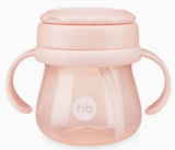 Happy Baby Поильник с трубочкой и ручками, 250 мл / цвет pink (розовый)