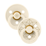 Набор пустышек латексных BIBS Studio Colour - Noor - Ivory/Gold, 6+ месяцев.