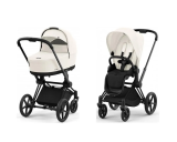 Коляска Cybex Priam IV Matt Black 2 в 1,со спаль.блок.Lux Ca (Off White)