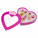 1Toy Набор украшений Sweet heart Bijou в шкатулке Мороженки, 8 колец / цвет розовый