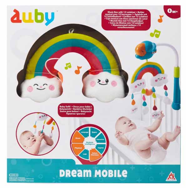 Auby Мобиль музыкальный на кроватку, звук