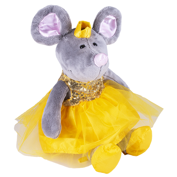 Softoy Игрушка Мышь в желтом платье, 36 см S880/20