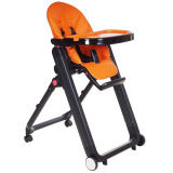 Ivolia Стульчик для кормления Leon / цвет Orange/Оранжевый ECO-кожа