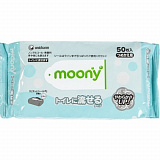 Влажные гигиенические салфетки Moony для детей, запасной блок, 50 шт.