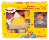 Полесье Конструктор Макси "Три кота. Коржик и большие гонки", 15 элементов