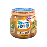 Фрутоняня Паштет из мяса говядины с печенью, 80гр
