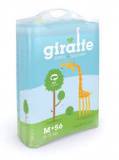 Lovular Трусики-подгузники Giraffe M 6-11 кг, 56 шт/уп