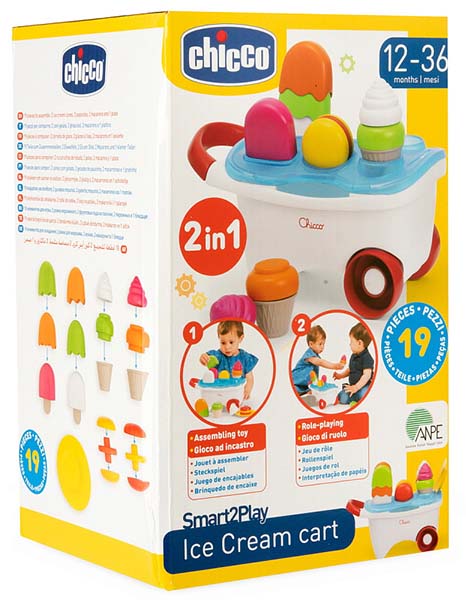 Chicco Игрушка-конструктор "Тележка с мороженым"
