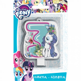 Свеча-цифра №3  "My Little Pony"