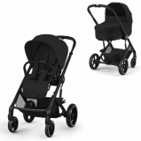 Коляска CYBEX Balios S Lux BLK+спальный блок Moon Black