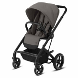 Cybex Детская коляска Balios S Lux BLK с дождевиком, цвет / Soho Grey (серый)