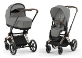 Коляска Cybex Priam IV Rosegold 2в1,+спаль.блок (Mirage Grey)