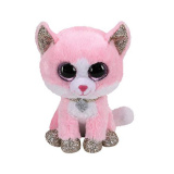 TY Мягкая игрушка Beanie Babies Кошечка Fionа / цвет розовый