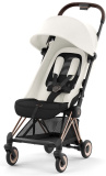 Cybex Прогулочная коляска Coya с дождевиком / цвет Off White (белый), рама Rosegold (розовое золото)