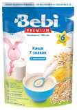 Bebi Premium Каша молочная 7 злаков, с 6 месяцев, 200 г