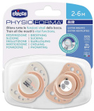 Chicco Пустышка PhysioForma Air силиконовая, 2-6 месяцев, 2 штуки / цвет pink (розовый)