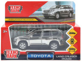 Технопарк Металлическая модель «Toyota Land Cruiser Prado» / цвет серебристый хром