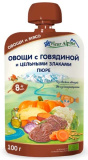 Fleur Alpine Пюре овощи-говядина-цельные злаки, с 8 месяцев, 100 г