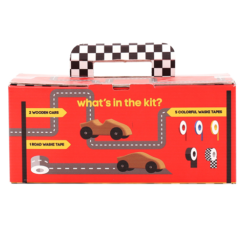 Kipod Деревянный набор Машинки на трассе с наклейками