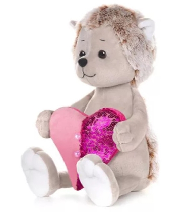 Maxitoys Мягкая игрушка Luxury Romantic Toys Club "Романтичный ёжик с сердечком", 25 см